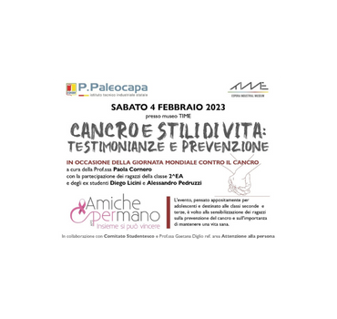  CANCRO E STILI DI VITA: TESTIMONIANZE E PREVENZIONE